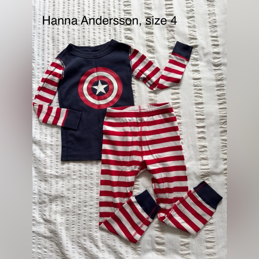 Hanna Andersson Marvel Avengers Captain America Pajamas | 100cm/US size 4